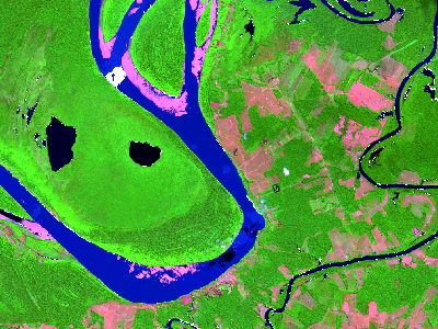 RGB composite of the Sentinel-2 subset with SNIC superpixel boundaries.